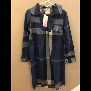 Blue and Black Plaid dress